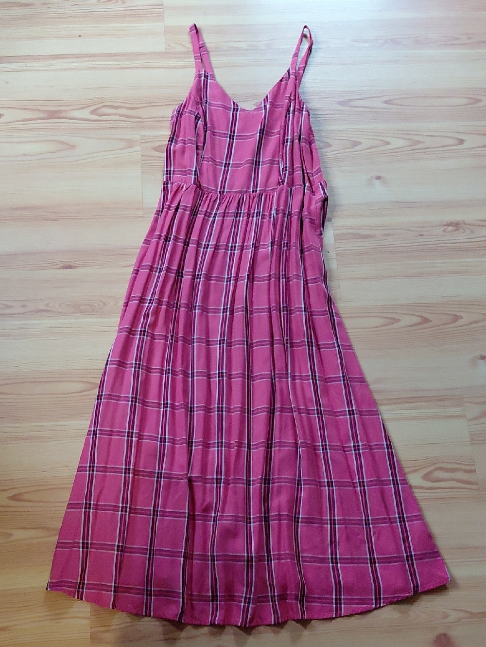 Old Navy Plaid Sleeveless Maxi Cami Dress